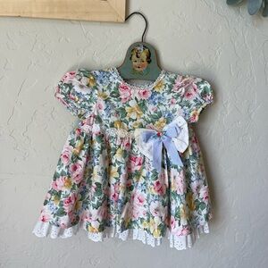 Vintage floral baby toddler dress rare editions